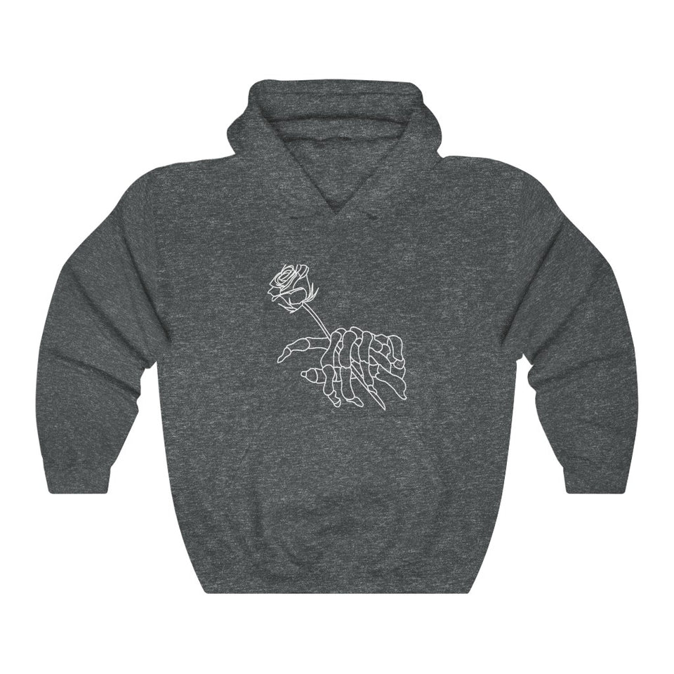 Skeleton and Rose Unisex Heavy Blend™ Hooded Sweatshirt