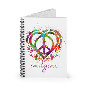 Imagine Peace Spiral Notebook - Ruled Line