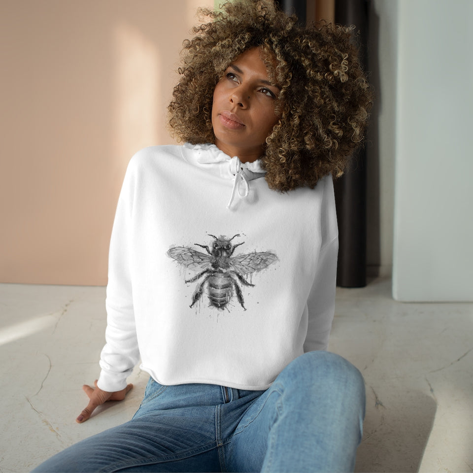 Bee Cropped Hoodie