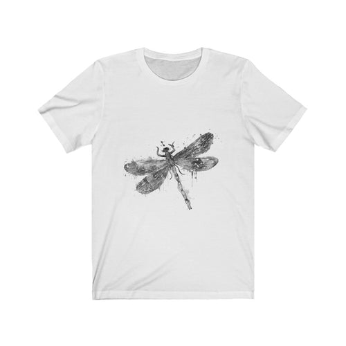 Dragonfly Black and White - Unisex Jersey Short Sleeve Tee